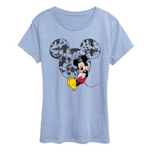 Women's - Disney - Mickey Ear Pattern Short Sleeve Graphic T-Shirt - 1 of 3
