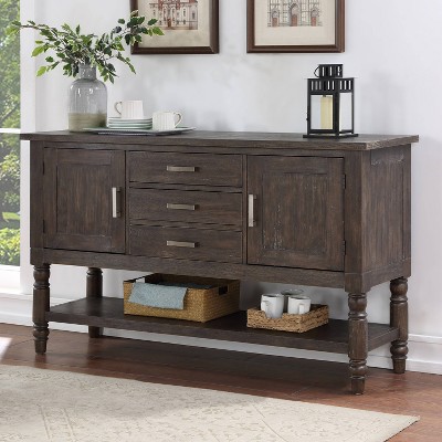 Hutchins 60" Washed Espresso Wood Server