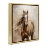 Stupell Industries Horse with Modern Drip Floating Frame Canvas Art - 2 of 4