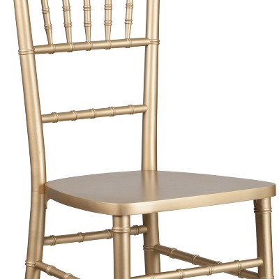 Gold and Brown Wood Chiavari Stackable Barstool