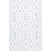 nuLOOm Beaulah Modern Trellis Shag Area Rug, 6' 7" x 9', White - 2 of 4