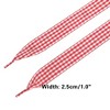 INSPIRE CHIC Wide Flat Checkered Fabric Ribbon Plaid Fantastic Shoe Laces for Sneaker Sport Shoes 2 Pairs - 3 of 4
