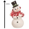 Transpac Dolomite Retro Snowman Salt and Pepper Shaker Set Ceramic Christmas Decor Multicolored Tabletop Shakers - 4 of 4