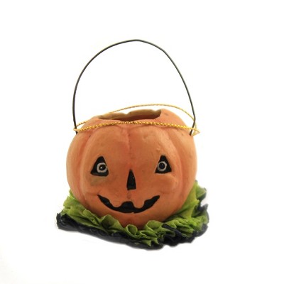 Bethany Lowe 2.5 Inch Halloween Mini Pals Ornament Hand Painted Jack-O-Lantern Tree Ornaments