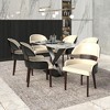 LeisureMod Ethos Leather Dining Chair – Upholstered Mid-Century Modern Accent Chair with Rubberwood Legs for Kitchen, Dining Room, or Office Set of 4 - 2 of 4