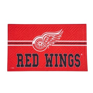 Evergreen NHL Detroit Red Wings Embossed Mat Cross Hatch Indoor and Outdoor Doormat - 1 of 4