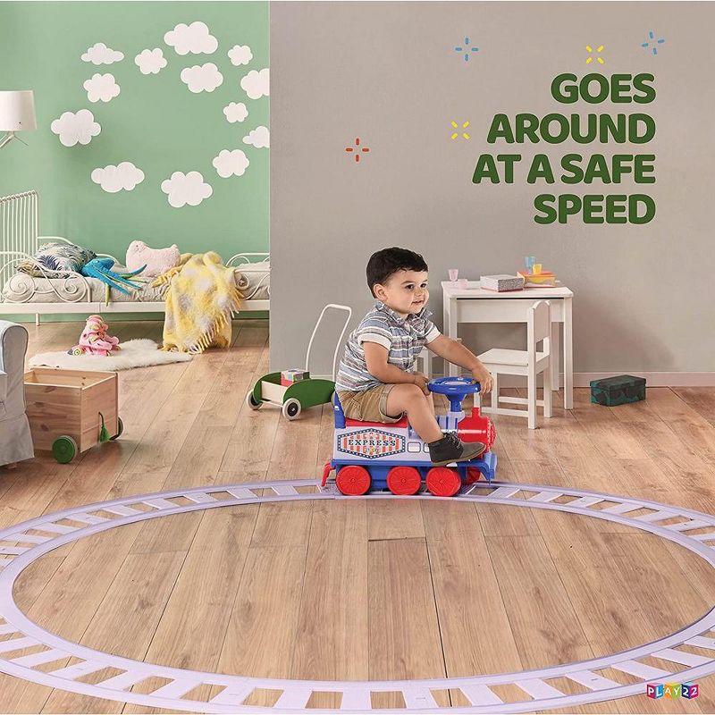 Ride On Toy Train with Tracks - Electric Features Fun Flashing Lights and Music, Storage Seat, 16 Tracks - Playable Without Tracks – Play22Usa, 3 of 9