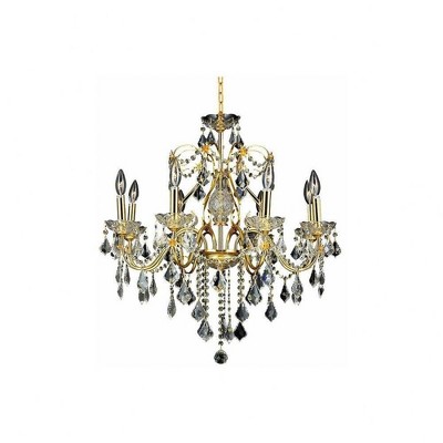 Elegant Lighting St. Francis 8 light Gold Chandelier Clear Royal Cut Crystal
