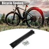 Unique Bargains 14G J Bend Bike Bicycle Spokes With Nipples Steel Black 40 Pcs - 2 of 4