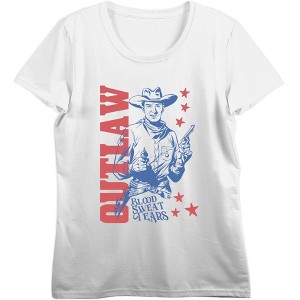 Outlaw Cowboy Adult Crew Neck Short Sleeve Tee - 1 of 3