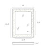 LNC Bathroom Mirrors 24-in W x 31.8-in H Rectangular Matte Black and Goldleaf Framed Luxury LED Wall Mirror - 3 of 4