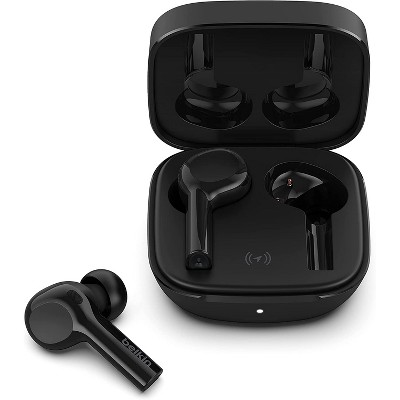 Belkin Wireless Earbuds, SoundForm Freedom True Wireless Bluetooth Earphones with Wireless Charging Case IPX5 Certified Sweat and Water Resistant with Deep Bass for iPhones and Androids (Black)