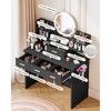HYLEORY Vanity Desk with Mirror, Power Outlet and Light, Makeup Table with 3 Drawers,2 Color Modes Available for Bedroom - 4 of 4
