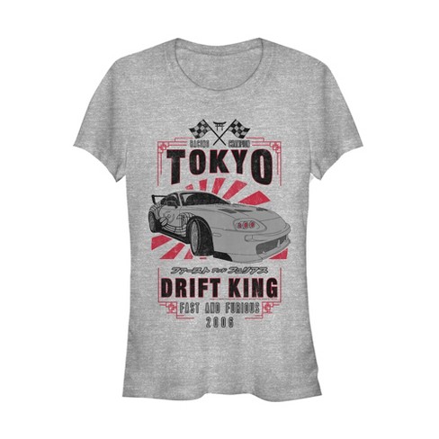 Juniors Womens Fast Furious Tokyo Drift King T Shirt Athletic Heather Medium