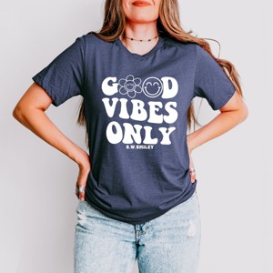 Simply Sage Market S.W.Smiley Good Vibes Only Smiley Face Short Sleeve Tee - 1 of 4