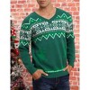Clearlove Men's Christmas Sweaters Holiday Reindeer Snowflakes V Neck Jumpers - 4 of 4