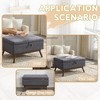 CAVINAS Mid-Century Lift-Top Storage Ottoman Bench– Solid Wood Frame with Safety Hinge, Versatile Coffee Table & Seating, Ottoman with Storage - 3 of 4