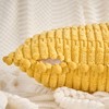 REGALWOVEN Corduroy Solid Plaid Texture Decorative with Pom-pom Edges Throw Pillow Covers 2 Pcs - 3 of 4