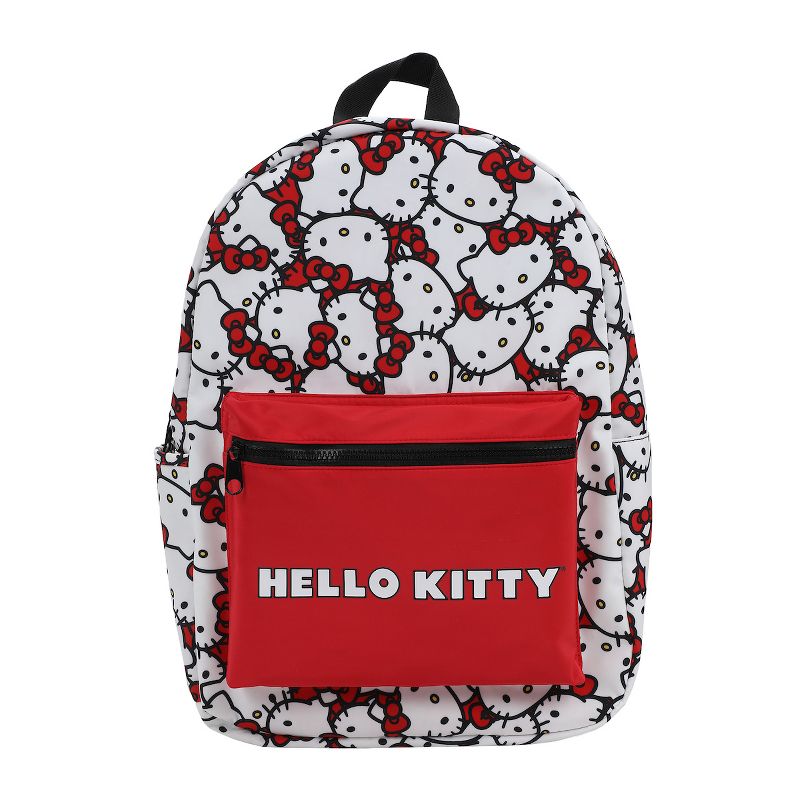 Sanrio Hello Kitty Head Toss AOP with Hello Kitty Verbiage Travel Backpack, 1 of 6