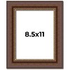 PosterPalooza | Photo Size Traditional Brown Picture Frame - UV Acrylic, Foam Board Backing, Hanging Hardware - 2 of 4