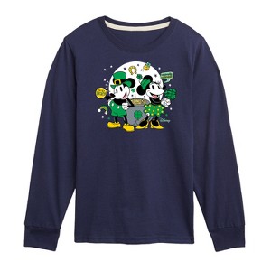 Boys' - Disney - Mickey And Minnie Pot Of Gold Long Sleeve Graphic T-Shirt - 1 of 4