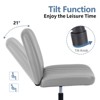 GlasFlength Task and Chairs Seating, Cross Legged Seating Sets, No Wheels Armless Swivel Home Office Chair, Gray, 25.98"*19.45"*34.45" - 4 of 4
