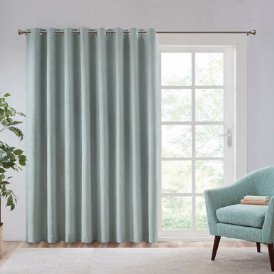 PAGED 84"x100" Printed Heathered Blackout Curtain Panel,Blackout Curtains for Bedroom,Window Patio Panel with Grommet Top,Living Room Curtains