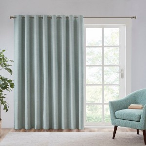 PAGED 84"x100" Printed Heathered Blackout Curtain Panel,Blackout Curtains for Bedroom,Window Patio Panel with Grommet Top,Living Room Curtains - 1 of 4