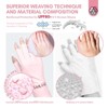 Saviland UPF200+ Ultimate UV Blocking Gloves: Open-Finger for Gel Curing Lamps - 2-Pair Pro Set (Pink Ombre) - 4 of 4