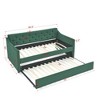 Lycvki Upholstered Tufted Sofa Bed with Twin Size Trundle, No Mattress - 3 of 4
