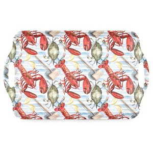 Pimpernel Summer Feast Collection Large Handled Tray, Serving Tray for Lunch, Coffee, or Breakfast, Made of Melamine, Measures 18.9 in x 11.6 in - 1 of 4