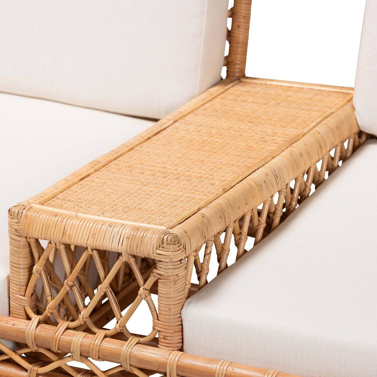 bali & pari Pakis Rattan Tete-a-Tete Sofa Natural Rattan - thumbnail 4
