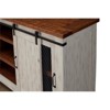 Taos 65" Solid Wood TV Stand Antique White and Honey Finish - Martin Svensson Home - 4 of 4
