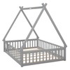 YOOCOZZ Full Size Tent-shaped Bed with Safety Guardrails and Door - 4 of 4