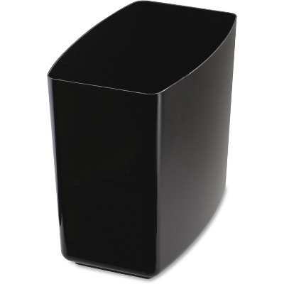 Officemate Waste Container 20 qt. Capacity 13-5/8"x8-1/2"x12-3/4" Black 22262