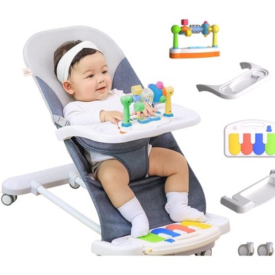 Grungis Baby Bouncer Seat Baby Bouncer Ergonomic Bouncer Seat Portable Newborn Bouncer Seat for 0-2 Years Babies