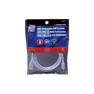 Monster 141096-00 Just Hook It Up High Performance USB 3.0 Cable, 6' - 1 of 1