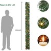 6ft/ 9ft Pine Christmas Garland with Pine Cones and Red Berries for Door, Fireplace, Stair, Window - 2 of 4