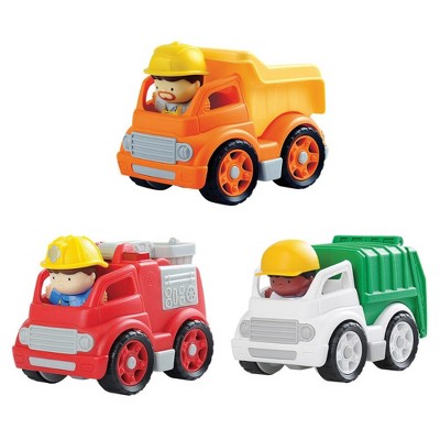 Playgo Mini Wheels Trucks and Workers Combo - Set of 3