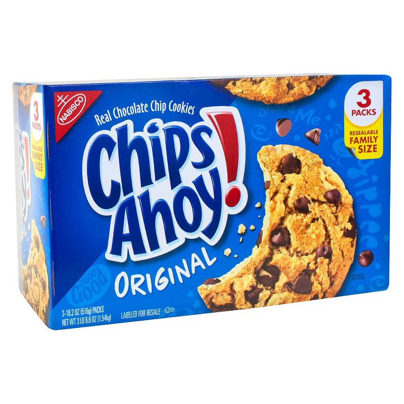 Nabisco Chips Ahoy! Original Chocolate Chip Cookies Family Size - 54.6oz/3pk, 1 of 6