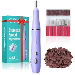 COSLUS Cordless Electric Nail Drill File: Nail Drill Machine with Stepless Speed Knob for Acrylic Gel Dip Powder Polish - 1 of 4