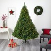 Nearly Natural 8-ft West Virginia Full Bodied Mixed Pine Artificial Christmas Tree with 700 Clear LED Lights and Pine Cones - 4 of 4