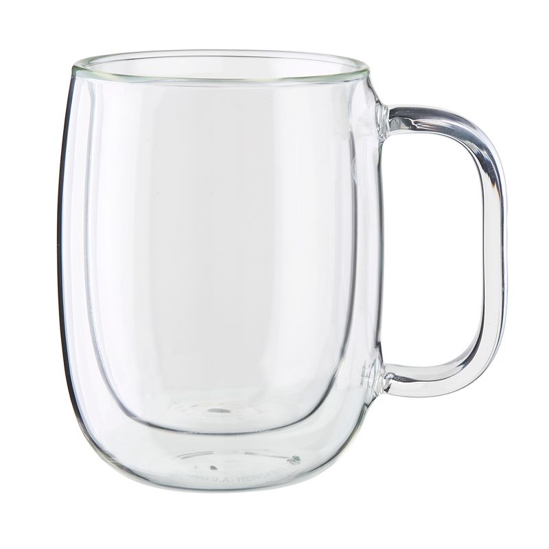 ZWILLING Sorrento Plus 2-pc Double-Wall Glass Coffee Mug Set, Clear, 2 of 7