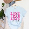 Simply Sage Market Women's Love Vibes Bolt Short Sleeve Garment Dyed Tee - 3 of 4
