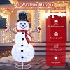 Tangkula 6 FT Lighted Pop-Up Christmas Snowman Indoor Outdoor Christmas Decoration with 180 Pre-Lit LED Lights Collapsible Snowman with Hat & Scarf - 4 of 4