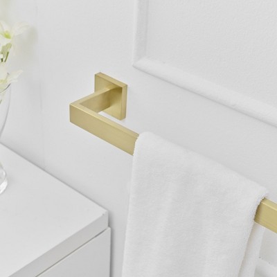 Brushed Gold 24-Inch Stainless Steel Wall Mounted Towel Bar