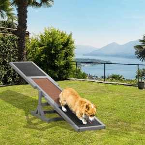 LAOTIES Wooden Dog Agility Seesaw,Outdoor Pet Balance Ramp for Small to Large Dogs,Weather Resistant Dog Obedience Equipment - 1 of 4