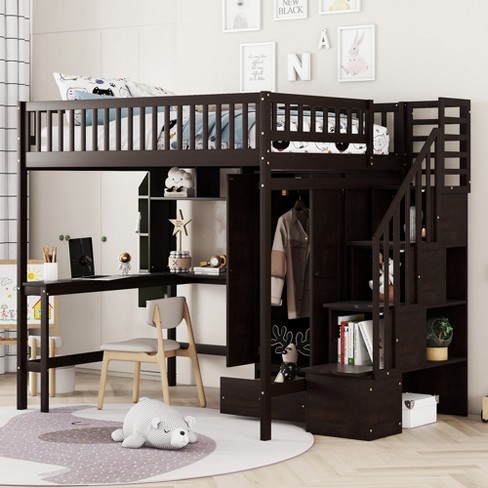 Full size bunk beds with storage hotsell