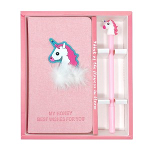 Wrapables Cute Notebook Gel Pen Set, Diary Journal Gift Set, Unicorn - 1 of 4