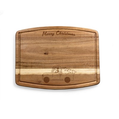 Toscana Disney Mickey Mouse Christmas Ovale Acacia Cutting Charcuterie Board